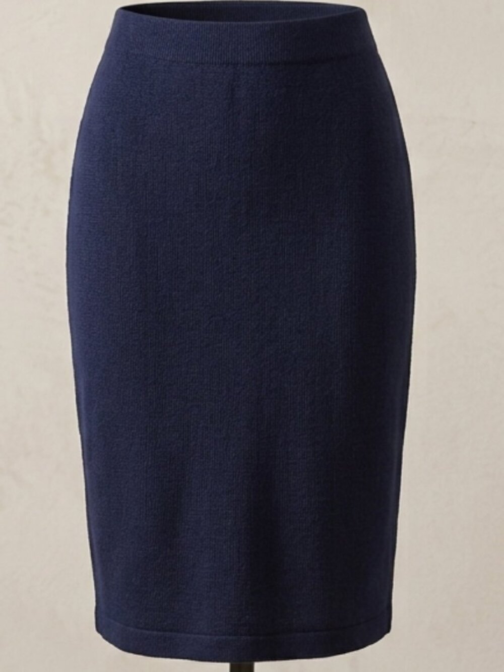 St. John Collection Navy Blue Santana Knit Pencil Skirt Size Medium